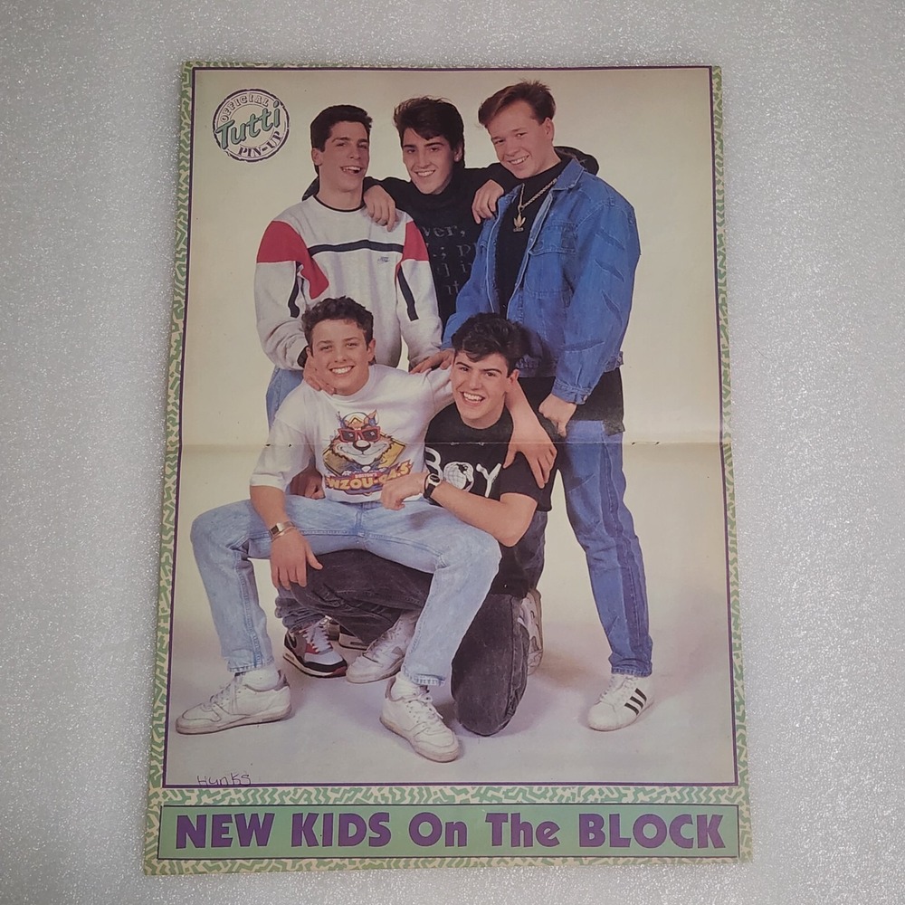New Kids on the Block Jon Bon Jovi Brian Bloom centerfold vintage clipping 11x16